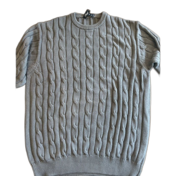 BLUMARINE Men’s XXL 100% Cotton Cable Knit Sweater - Picture 2 of 6